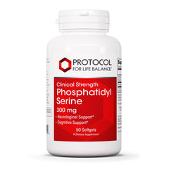 PROTOCOL FOR LIFE BALANCE phosphatidylserine softgels bottle shows 300 mg for cognitive support