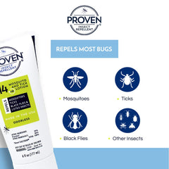 Proven Insect Repellent Lotion 3-pack display for family outdoor preparedness
