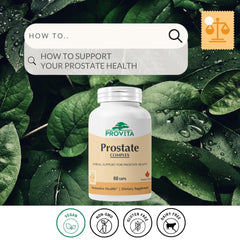 PROVITA Prostate Complex capsules close-up for convenient daily support.