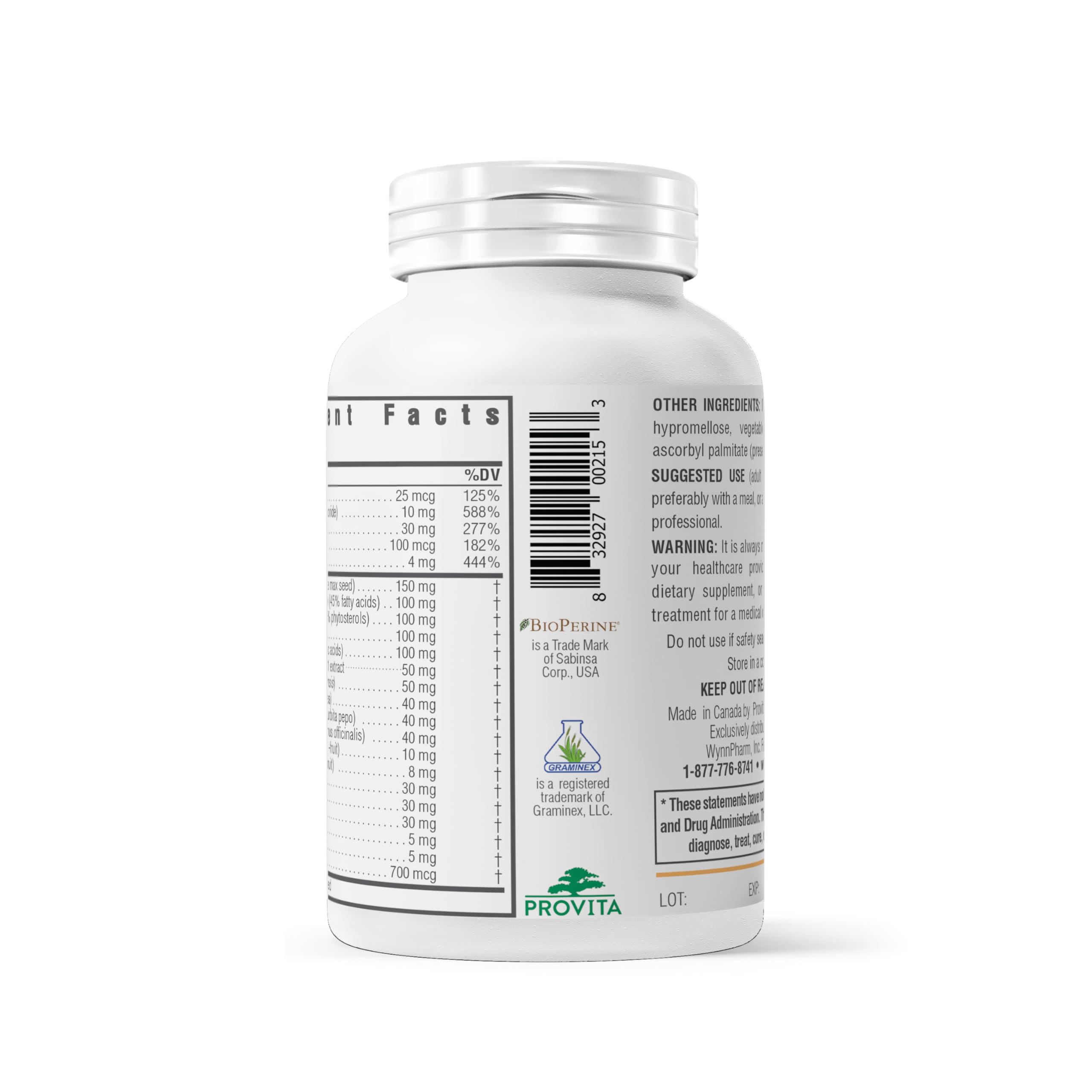 PROVITA Prostate Complex on shelf implies trusted availability.