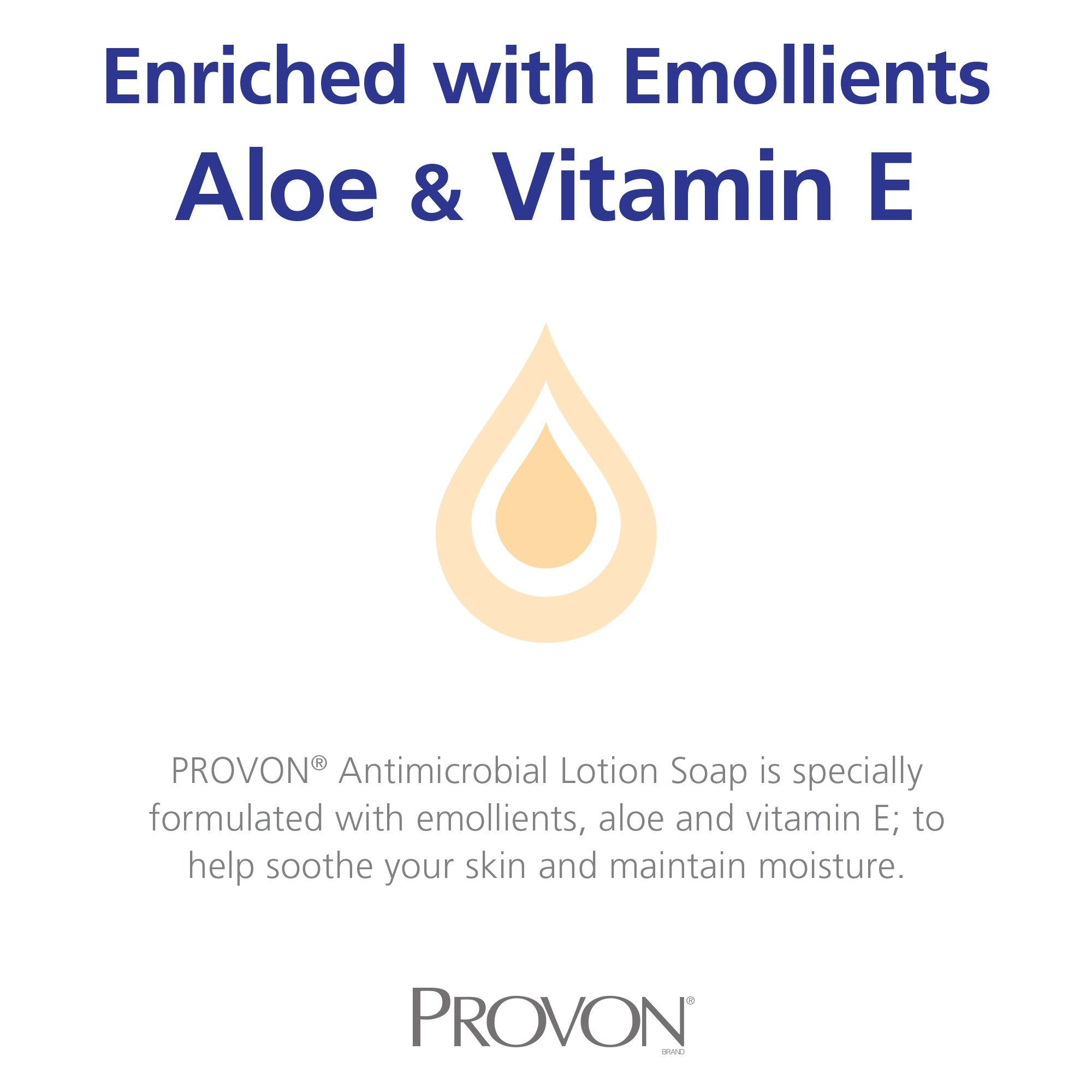 Provon formula with aloe and skin conditioners for moisturized hands.