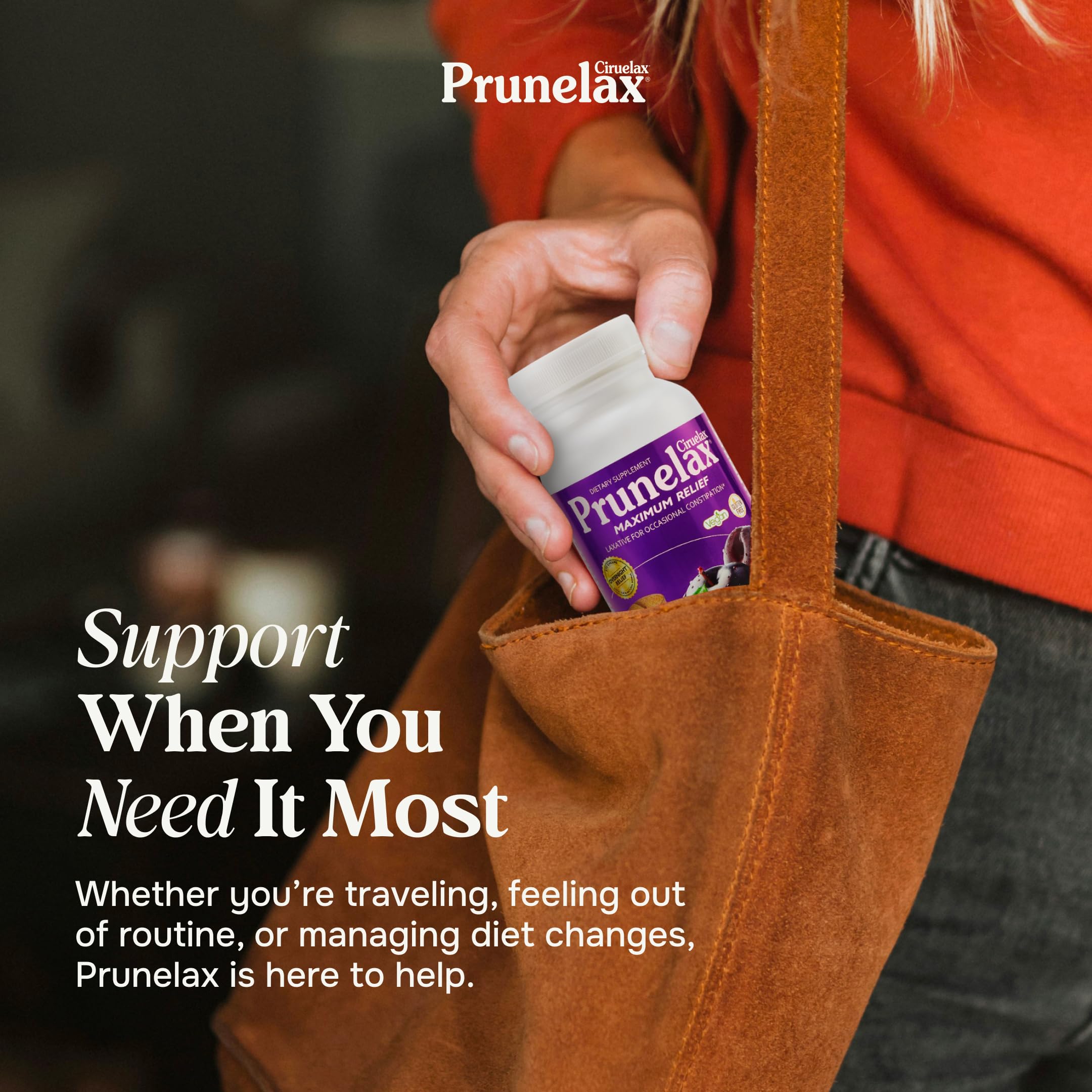 Prunelax five-pack presentation of 60-count boxes for bulk savings.