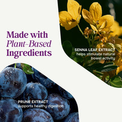 Prunelax tablets close-up emphasizes the herbal senna-based formula.
