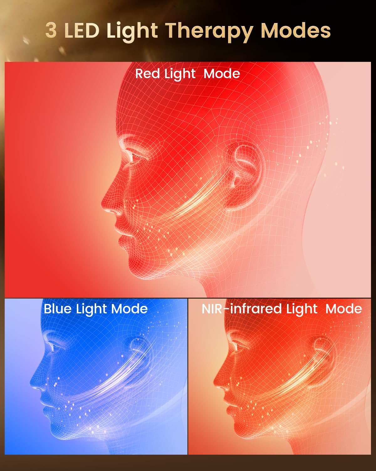 PrunGo LED mask remote control allows convenient treatments from anywhere.