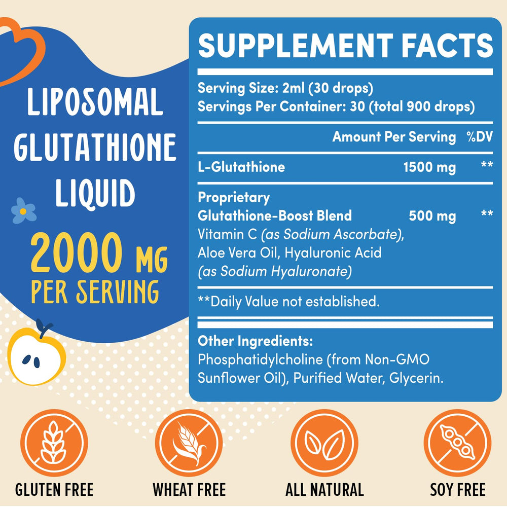 Pouring Prunucis liposomal glutathione liquid for easy daily dosing.