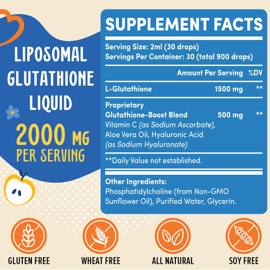Pouring Prunucis liposomal glutathione liquid for easy daily dosing.