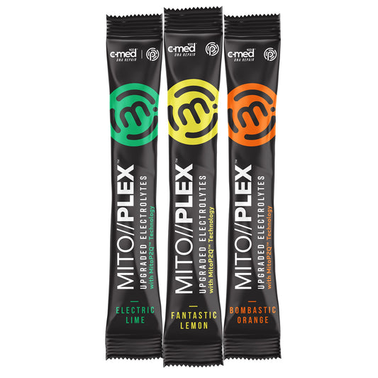 PRÜVIT Mito//PLEX Citrus Pack electrolytes glass scene with steady energy