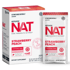 PRÜVIT OS NAT Strawberry Peach packets ready to mix for keto hydration