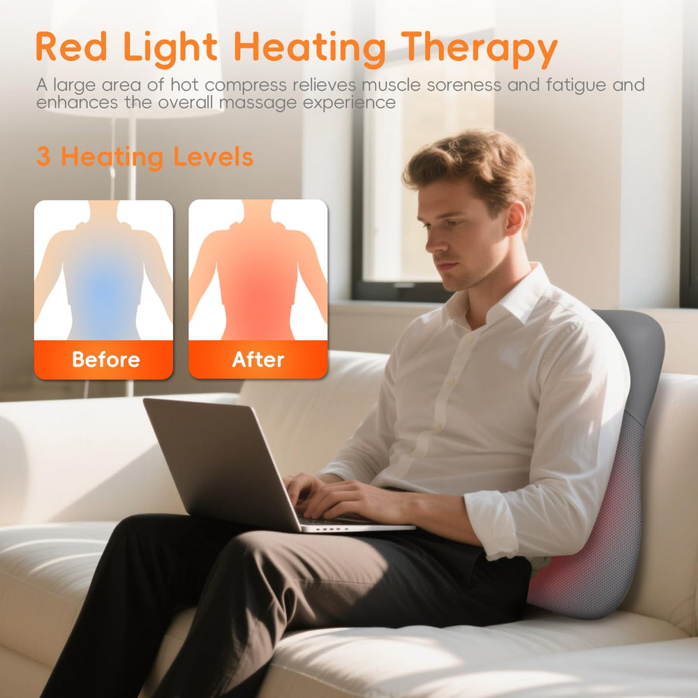 Pryfey massager offers dual USB chargers for convenient power anywhere.