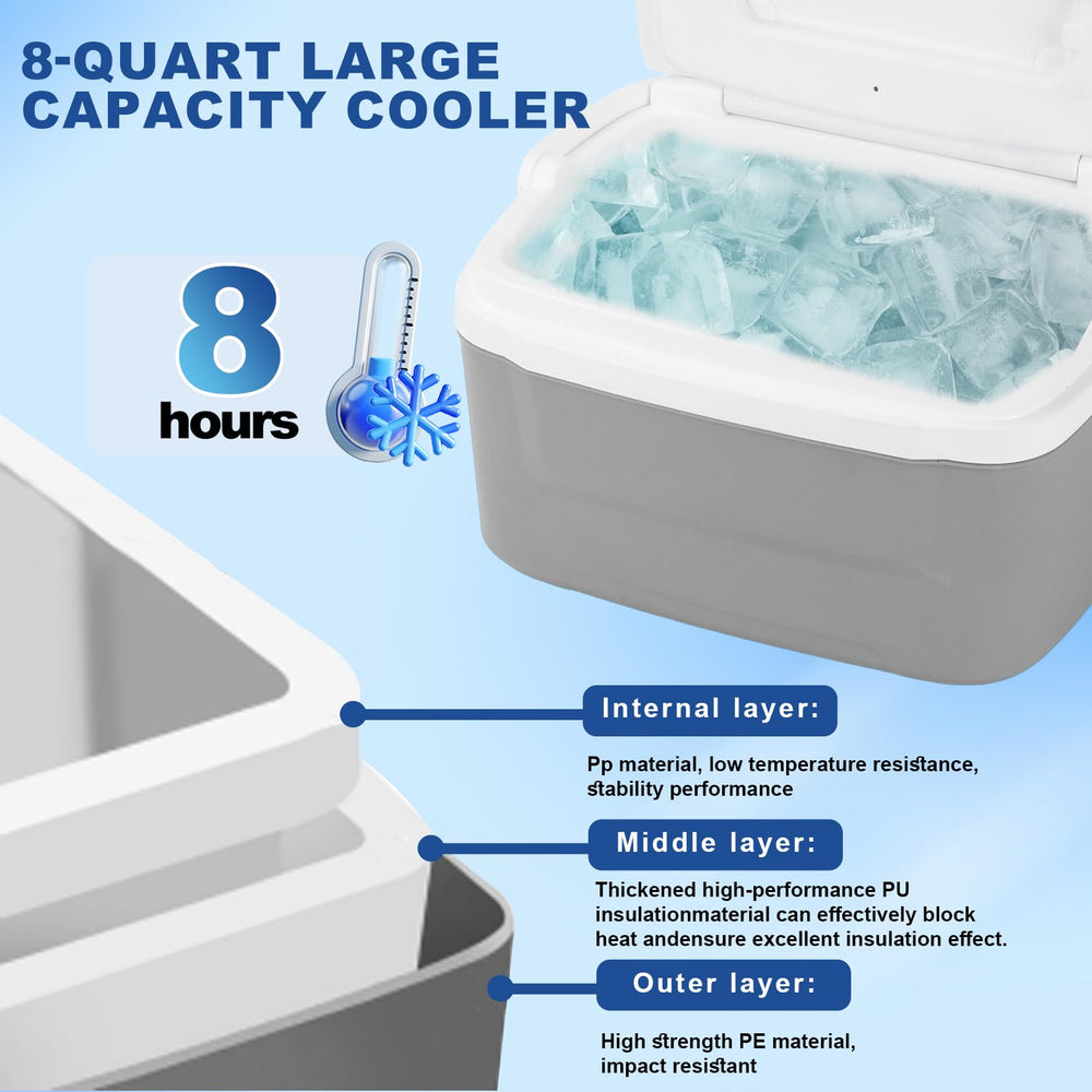 Pryqutia 8-quart cooler demonstrates generous capacity for extended cold therapy