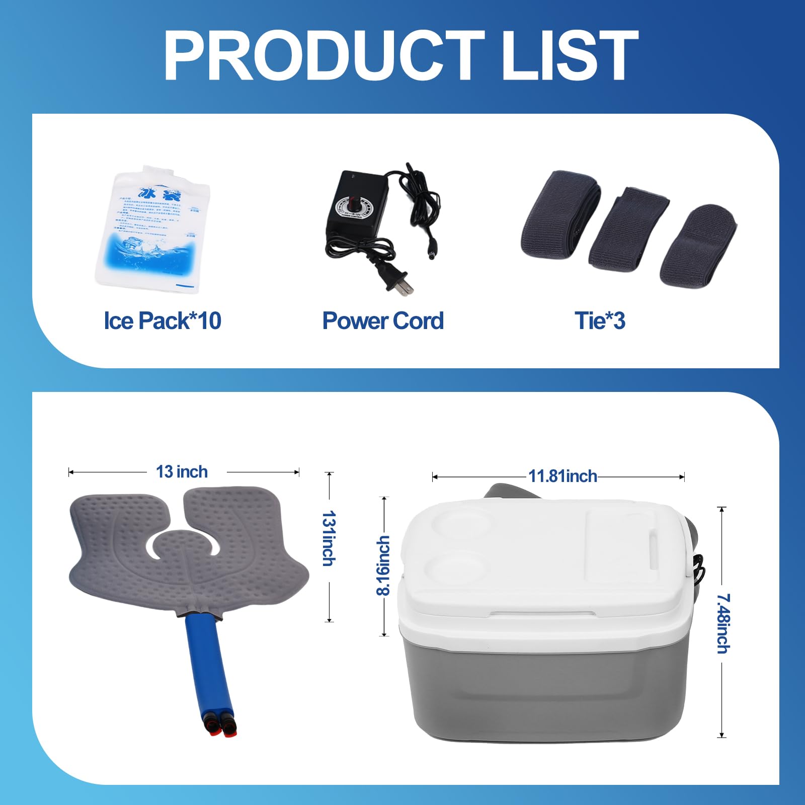 Pryqutia elastic straps on pads ensure stable, even cold distribution