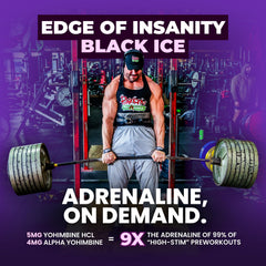 Psycho Pharma Edge of Insanity powder scoop ready for high-stim sessions
