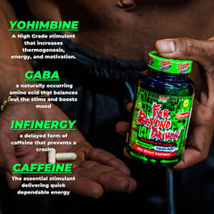 Front packaging view of Psycho Pharma Far Beyond Driven product line.