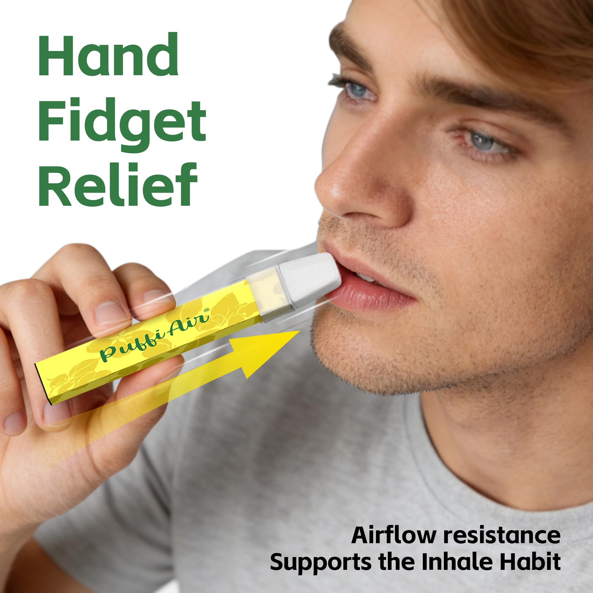 PUFFIAIR desk scene illustrating daily breathing support at work