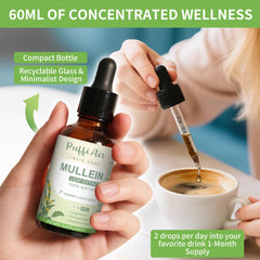 PUFFIAIR Marshmallow-root close-up suggests natural mucus comfort