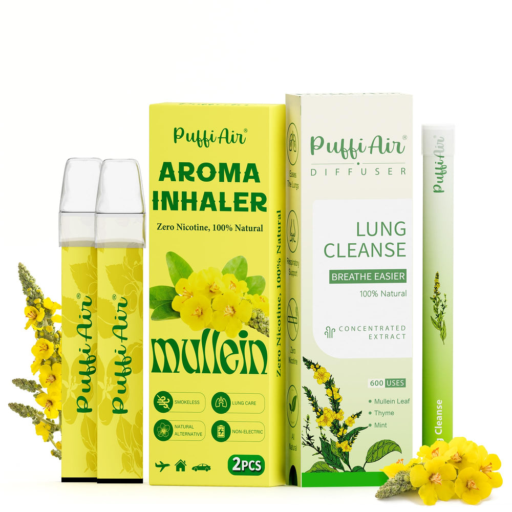 PUFFIAIR mullein diffuser pen product shot for portable breathing comfort