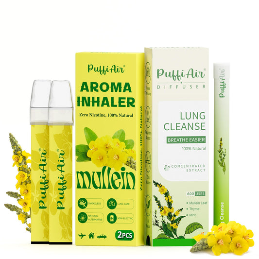 PUFFIAIR mullein diffuser pen product shot for portable breathing comfort