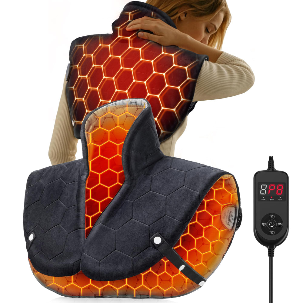 Pulax heating pad neck-shoulders-back provides targeted relief and cozy warmth.
