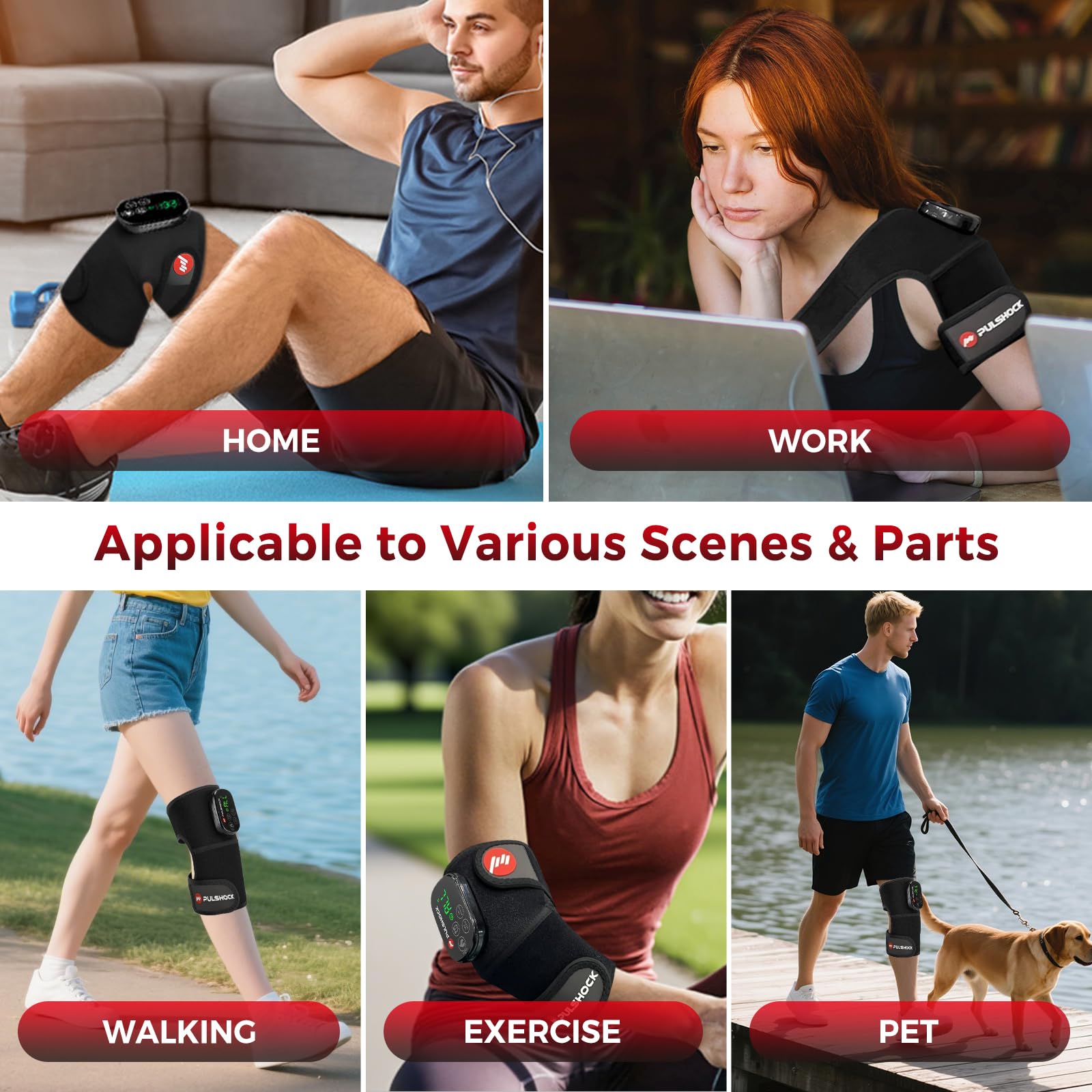 Cordless 5000mAh battery enables portable therapy sessions anywhere.