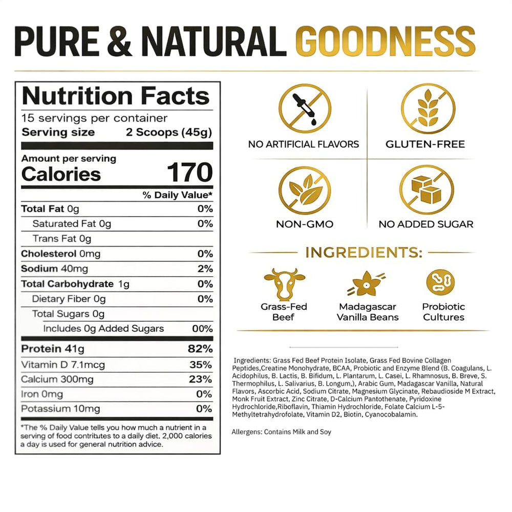 PUMPFIT305 serving scoop indicating 41g protein per two scoops