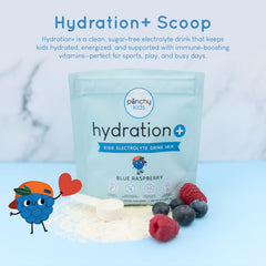 Punchy Kids Hydration+ melon splash powder mixed for refreshing hydration.