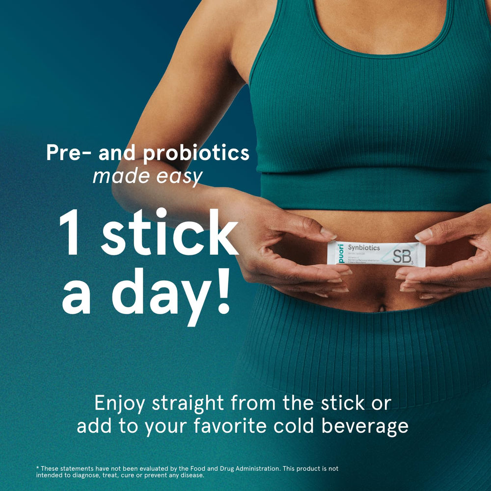 Puori Daily Probiotics packaging box on shelf communicates shelf-stable benefits.