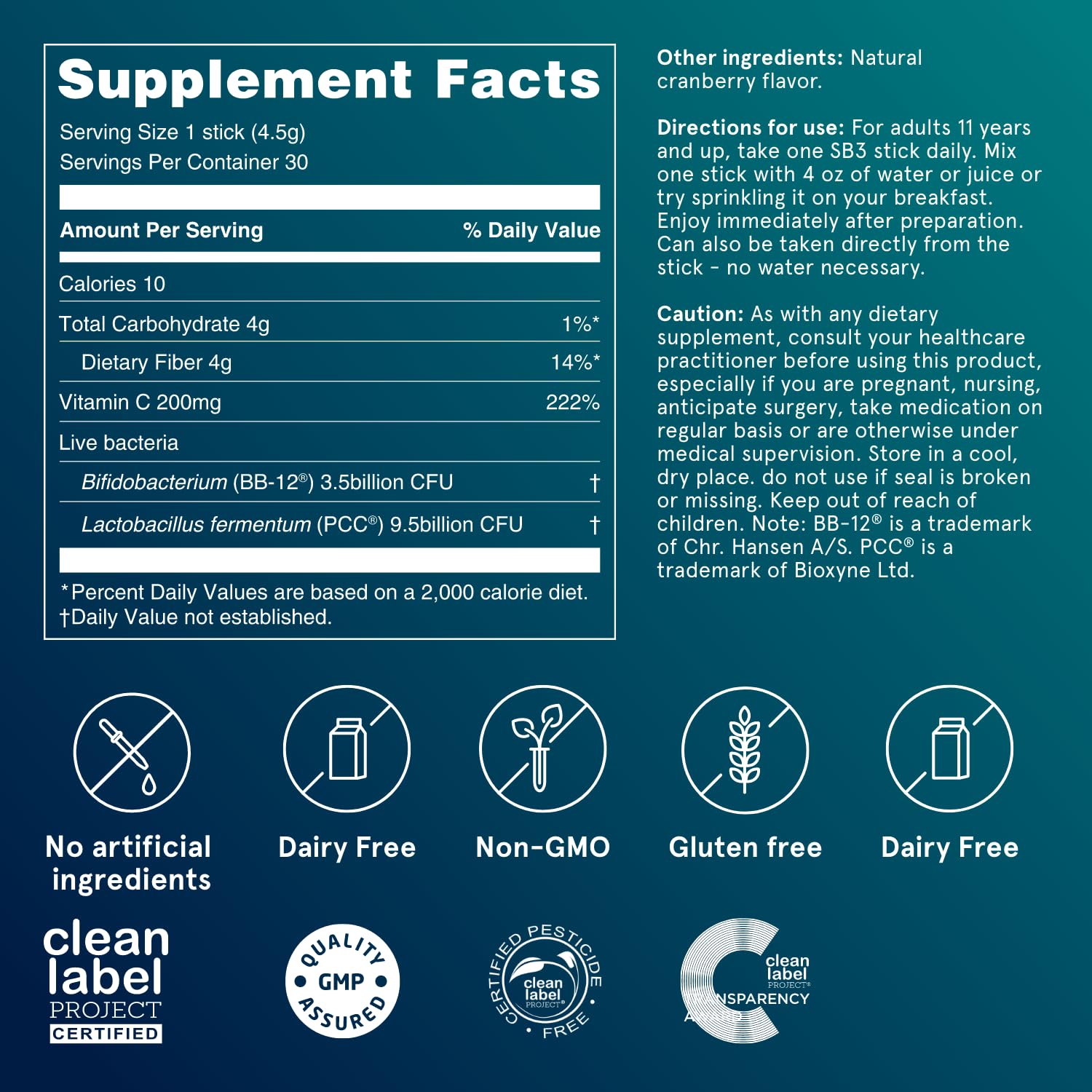 Puori Daily Probiotics QR code and batch transparency on label.