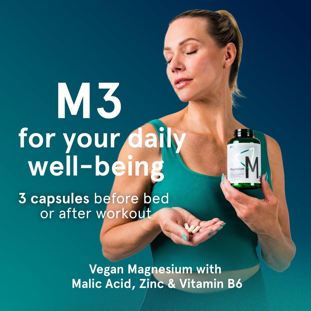 Puori Magnesium Complex lifestyle scene for a restful evening routine