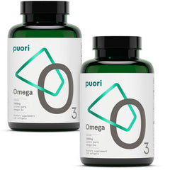 Puori Omega-3 Ultra Pure 2000mg bottle may support heart and brain wellness.