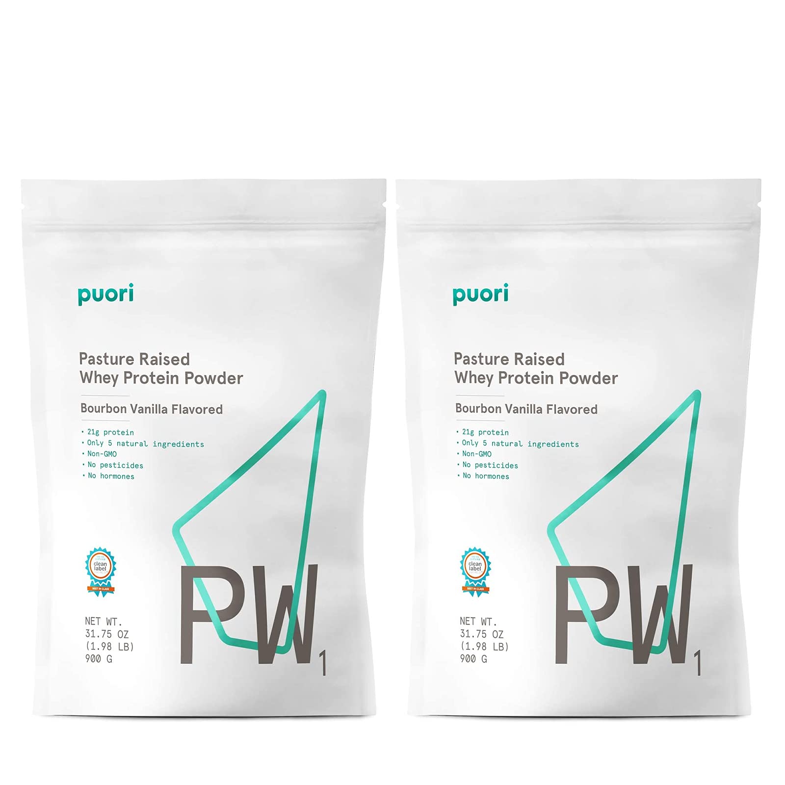Puori PW1 vanilla protein powder bags ready for post-workout shakes
