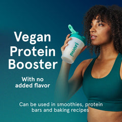 QR code on Puori PB Plant Protein Booster links to purity results.
