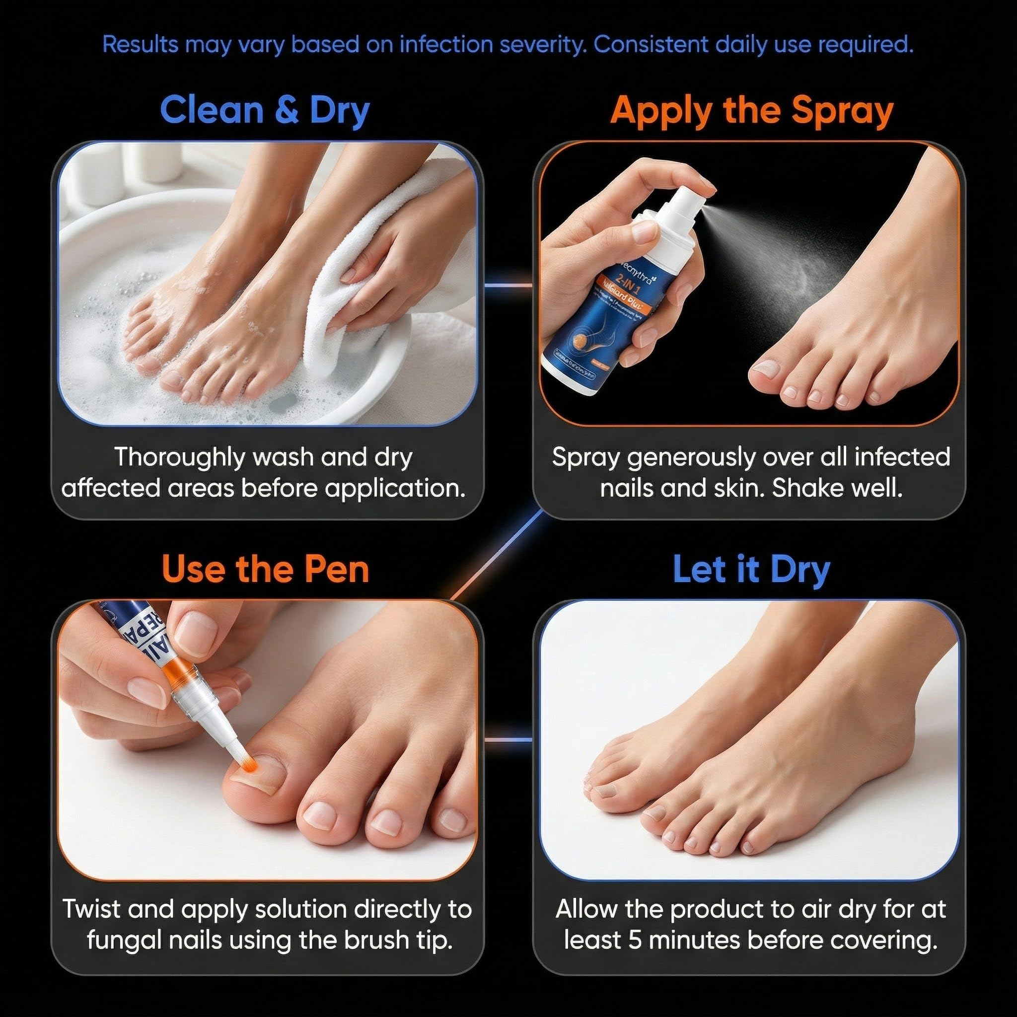 PUPCA damaged nail repair solution supports healthier looking nails.