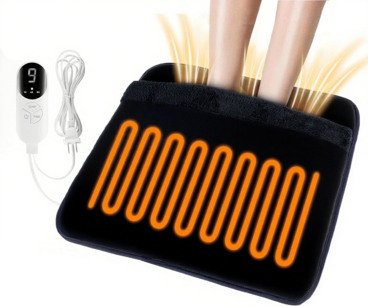 Pupdumm electric foot warmer mat front view for cozy warmth on chilly mornings