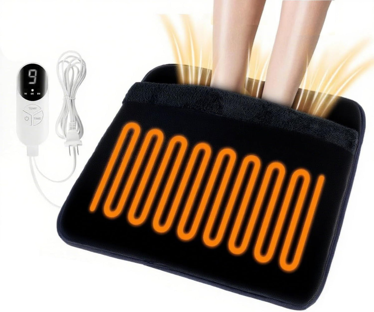 Pupdumm electric foot warmer mat front view for cozy warmth on chilly mornings