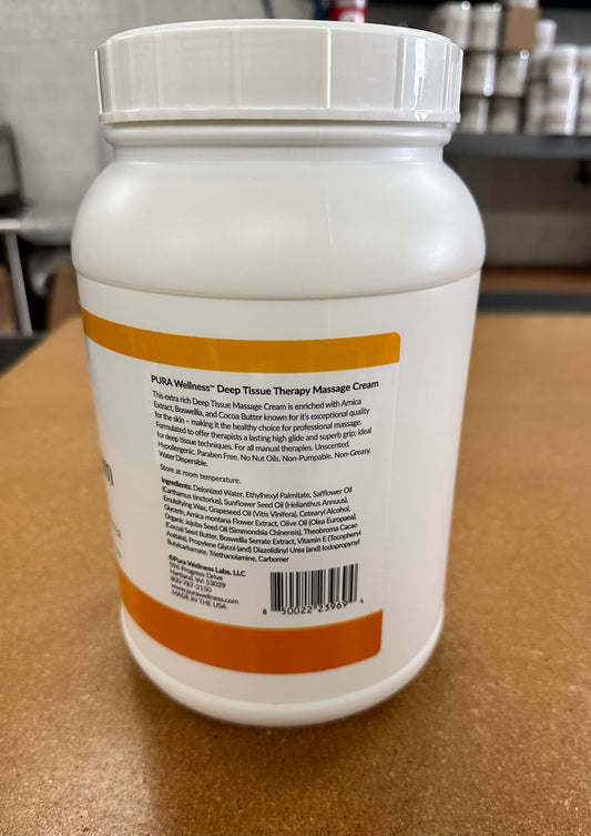 PURA 1st Deep Tissue Therapy pump dispenser for easy, controlled application.