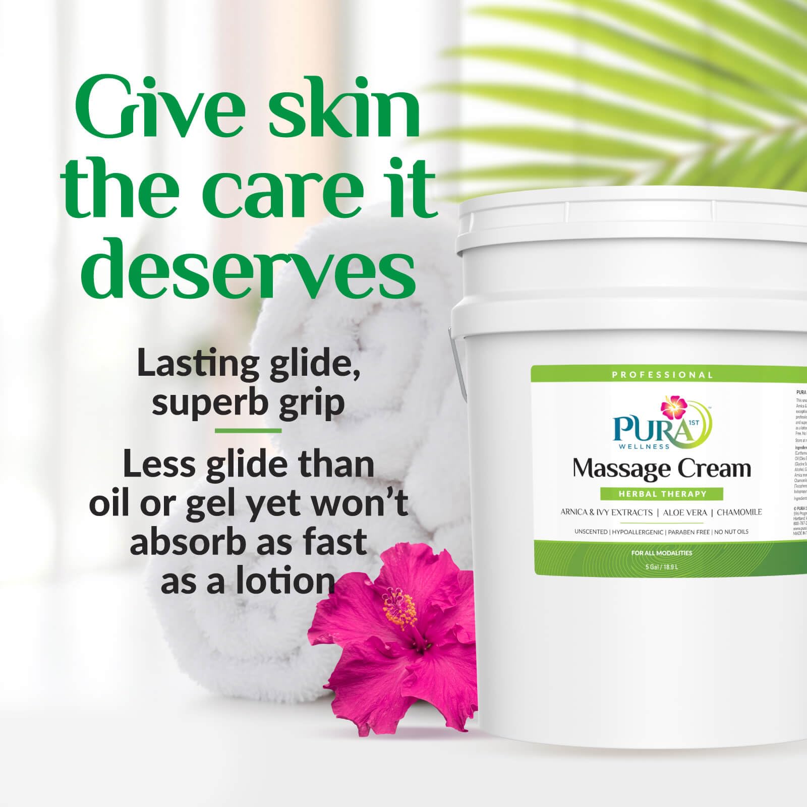 PURA 1st Herbal 5-gallon cream texture swirl shows smooth glide