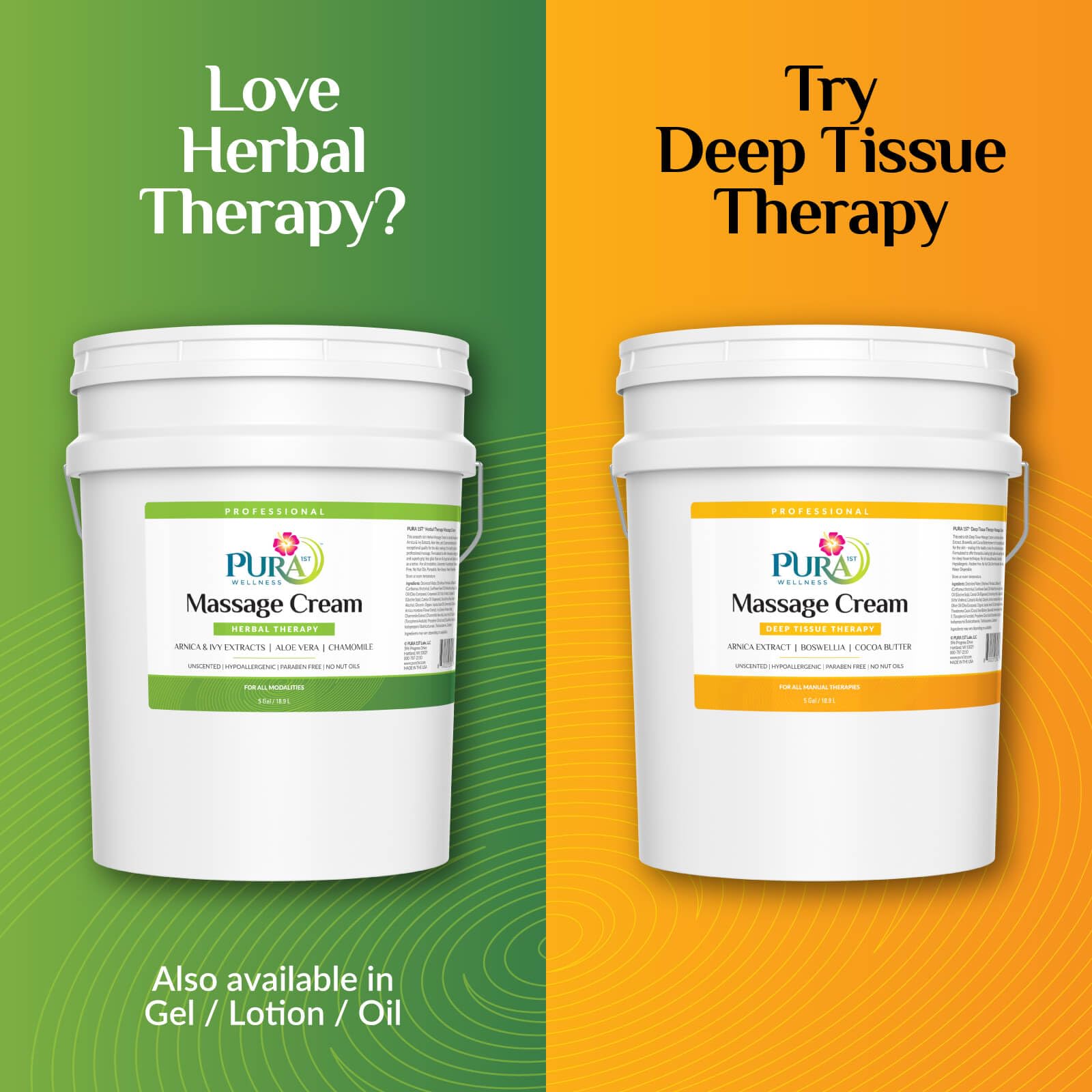 PURA 1st Herbal professional therapy setup with cream ready for use