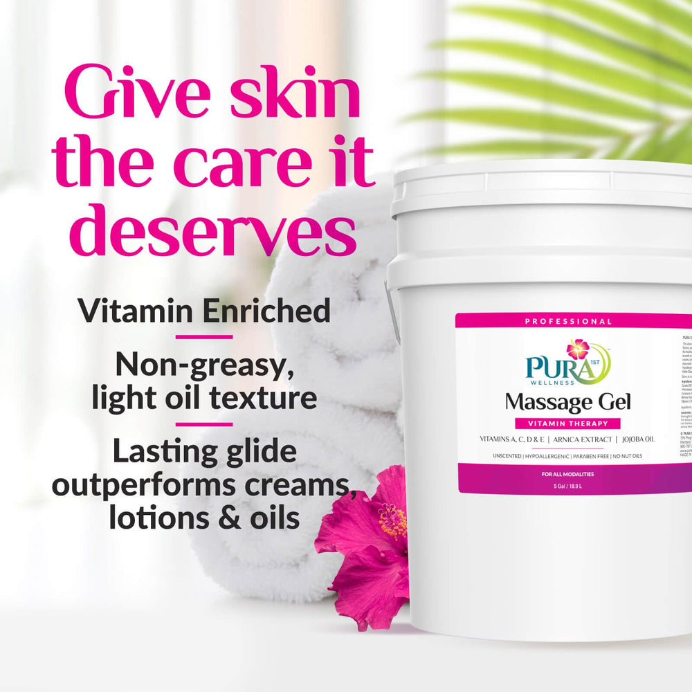 PURA 1st Vitamin Therapy close-up highlighting arnica and jojoba extract for massage.