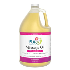 PURA 1st Vitamin Therapy massage oil bottle pour for smooth, targeted application