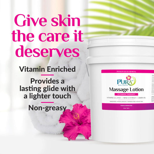 PURA 1st Vitamin Therapy pump for easy, controlled application during massages.