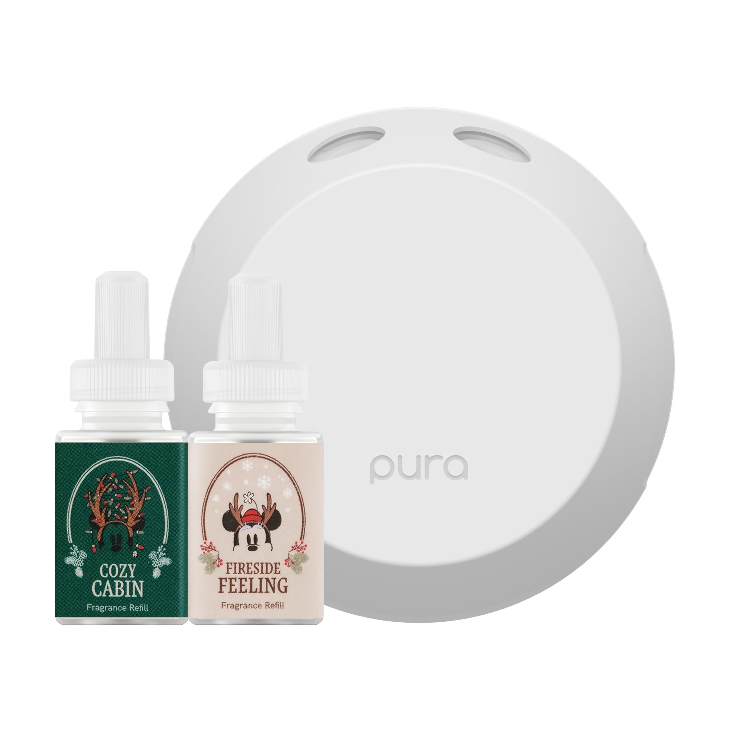 Pura 4 diffuser with Mickey refill creates a warm, inviting scent for living rooms.