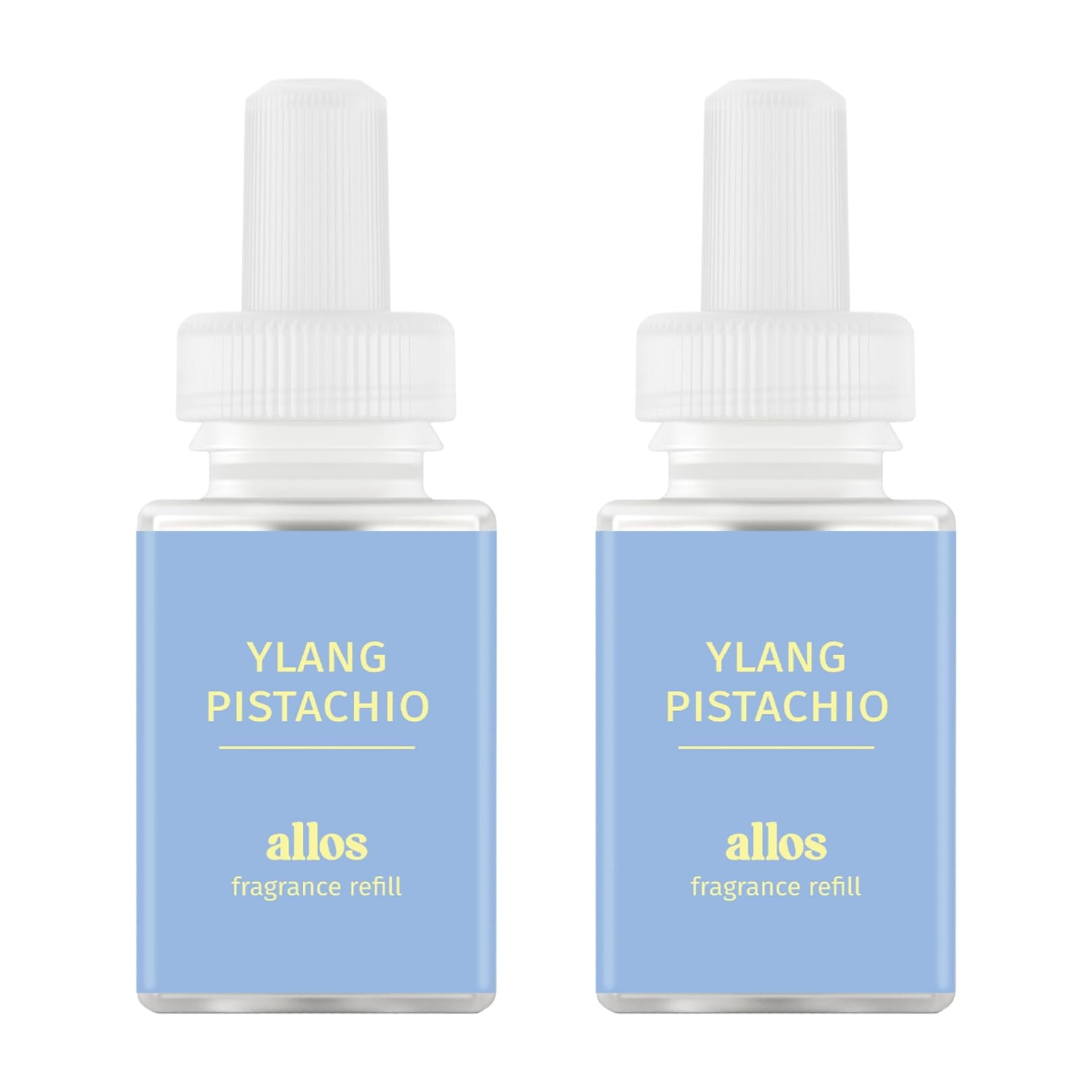 Pura Allos Ylang Pistachio bottle shows calm home fragrance