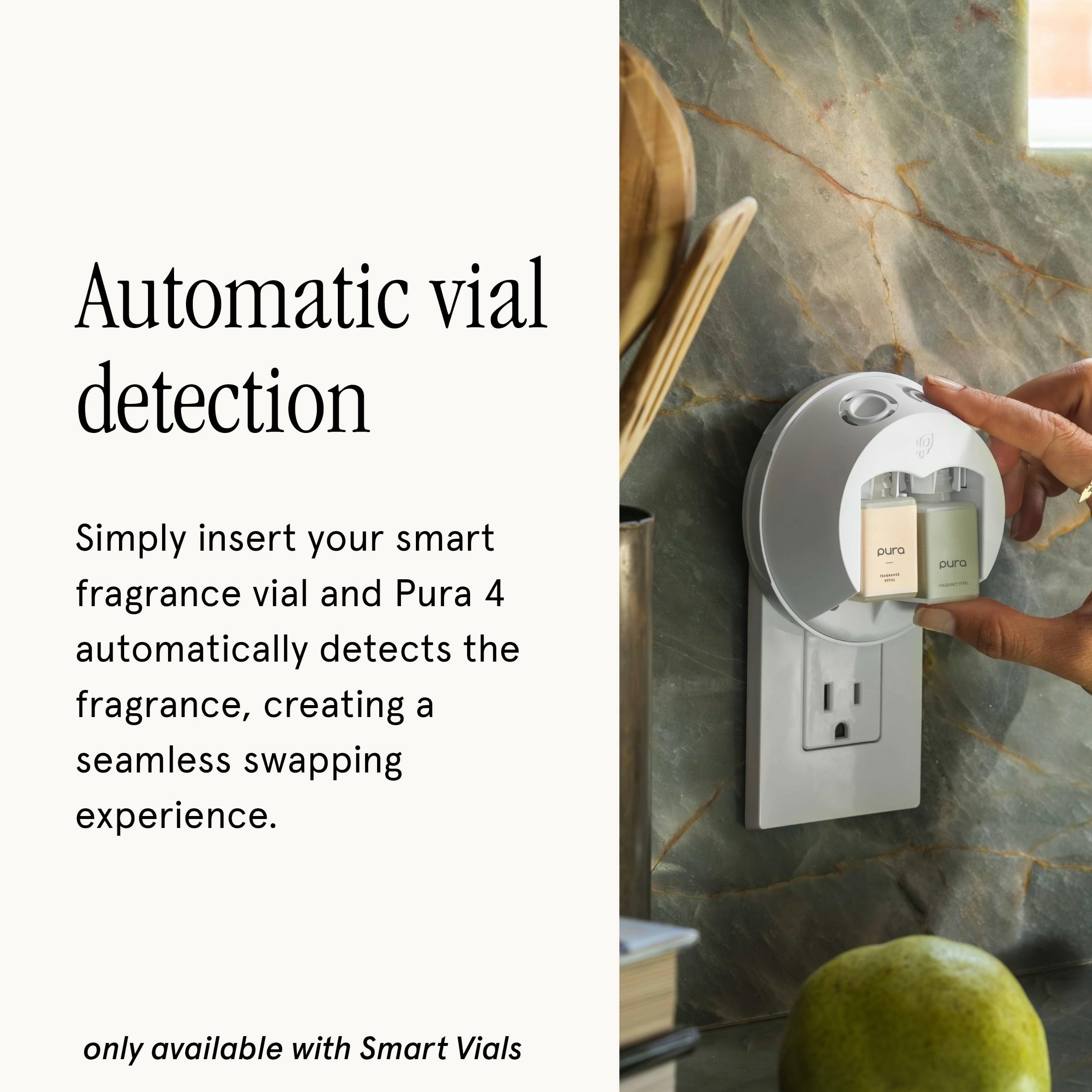 Pura app control interface for easy fragrance customization.