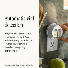 Pura app control interface for easy fragrance customization.