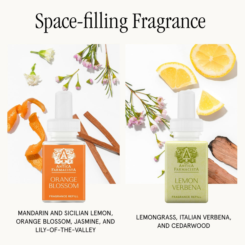 Pura orange blossom refill pack adds citrus floral notes to spaces.