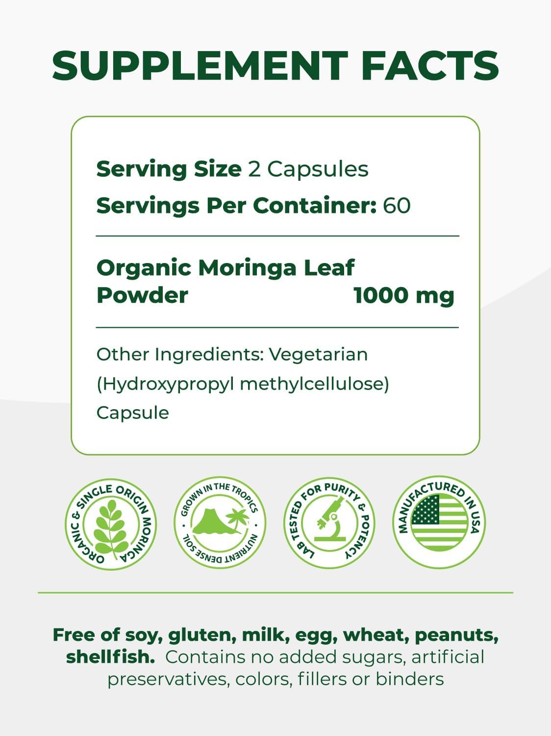 PURA VIDA MORINGA organic certification image reflecting organic farming standards.