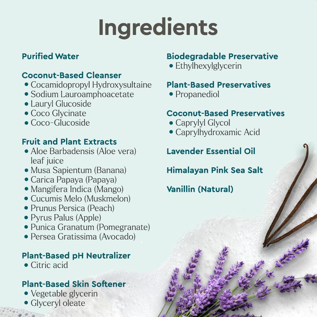 Puracy Bubble Bath lavender-vanilla scent supports soothing parent-child routines.
