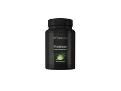 PuraDyme Protease bottle with label signaling protein digestion support.
