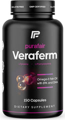 Purafair Veraferm face spots before-after frame hints at potential visual improvement.