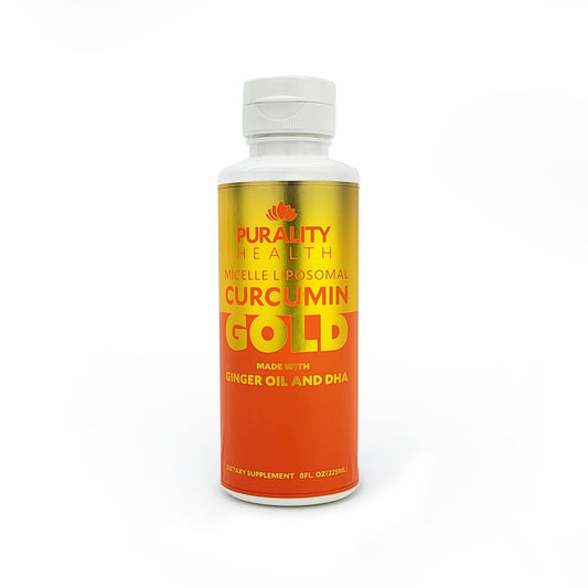 Purality Health Curcumin Gold bottle with liposomal formula